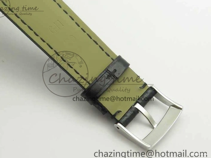 0413 FashionForward De Ville SS MK 1:1 Best Edition White Dial SS Markers On Leather Strap Miyota 9015 V 8077